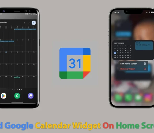 How to Add Google Calendar Widget to Your Home Screen