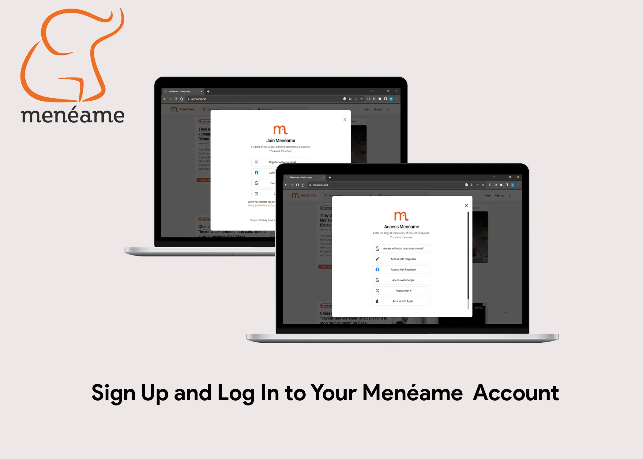 Menéame - How to Sign Up and Log In to Your Account