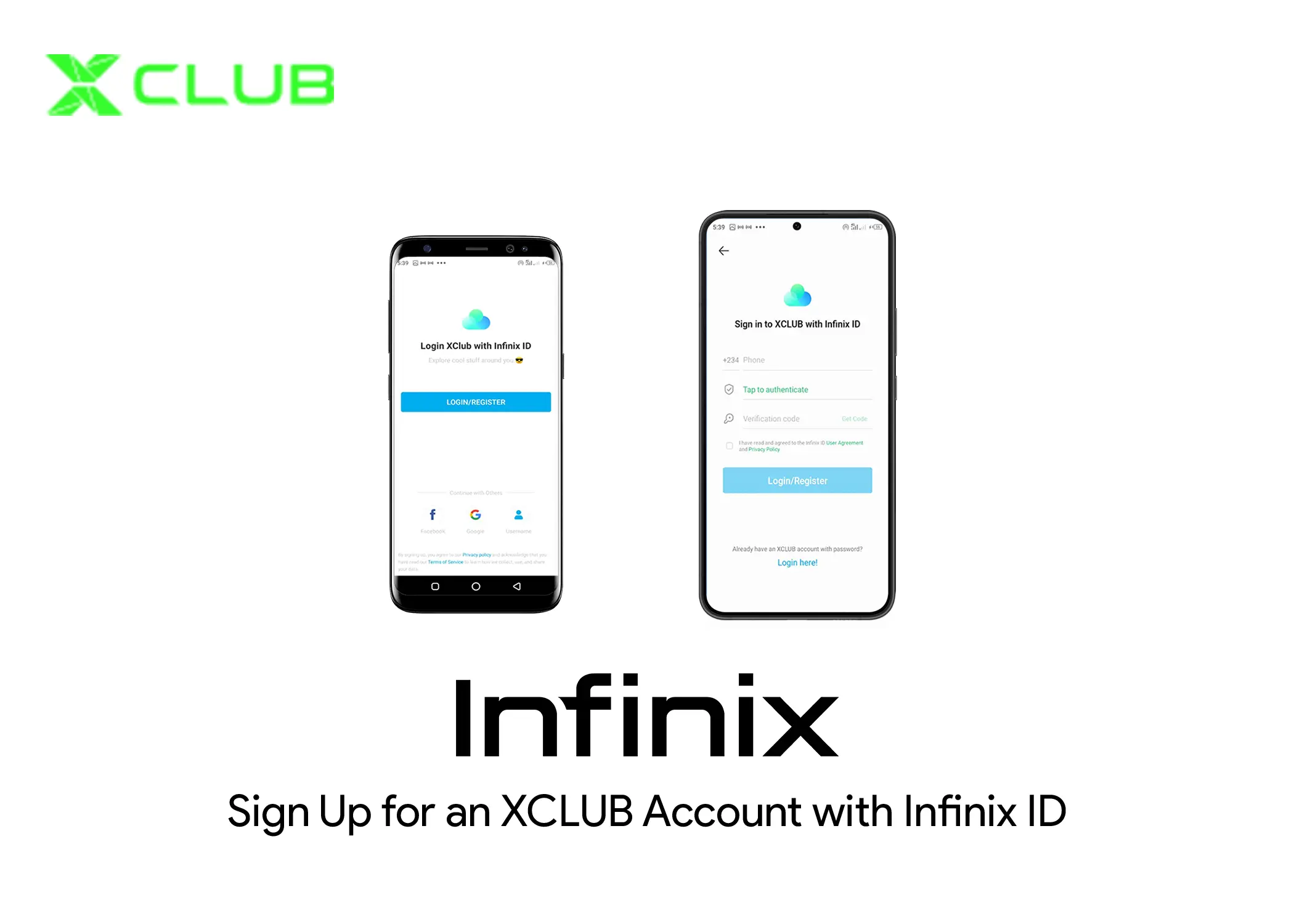 How to Sign Up for an XCLUB Account with Infinix ID