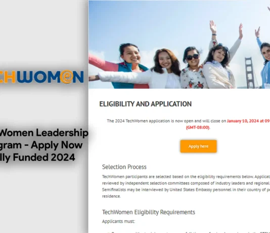 TechWomen Leadership Program - Apply Now, Fully Funded 2024