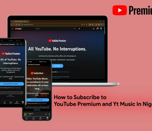 How to Subscribe to YouTube Premium and Yt Music In Nigeria