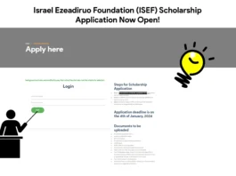 Israel Ezeadiruo Foundation (ISEF) Scholarship Application Now Open!