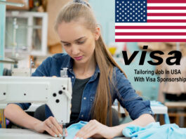 Tailoring Job In USA With Visa Sponsorship