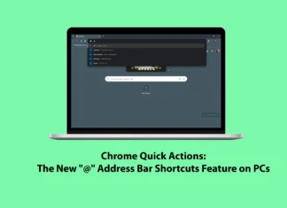 Chrome Quick Actions: The New "@" Address Bar Shortcuts Feature on PCs