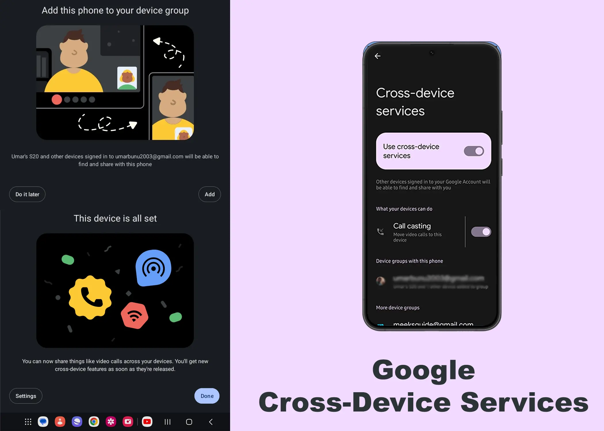 How to Use Google Cross-Device Services on Android: Call Casting and Internet Sharing